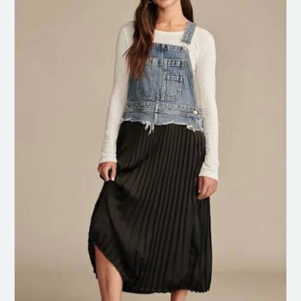 NWT Lucky Legend Denim Overall Bib Midi Dress